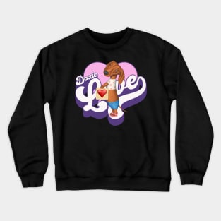 Cute Dachshund Love on a tee with Doxie Dog Love Crewneck Sweatshirt